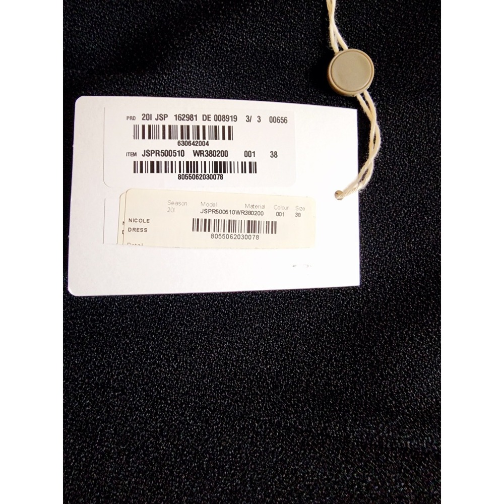 NWT  $3,597 JIL SANDER Black Silk Stretch-crepe Maxi Dress Gown Size 38 (US 6) - Picture 14 of 16